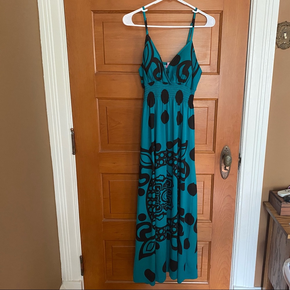 Teal maxi dress